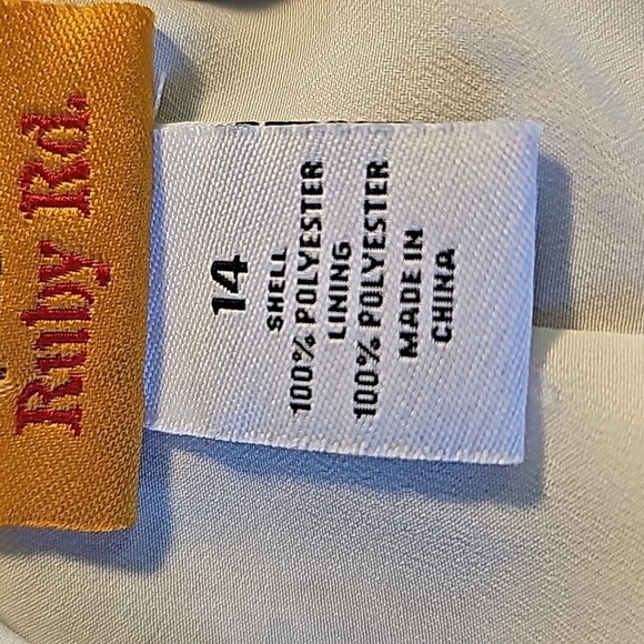 Ruby Road maxi sheer skirt. Size 14 Elastic waist with tie. White/gray. Flowie. - Picture 7 of 10